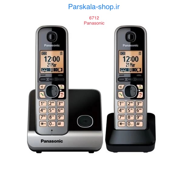 6712 Panasonic  تلفن بیسیم دو گوشی پاناسونیک
